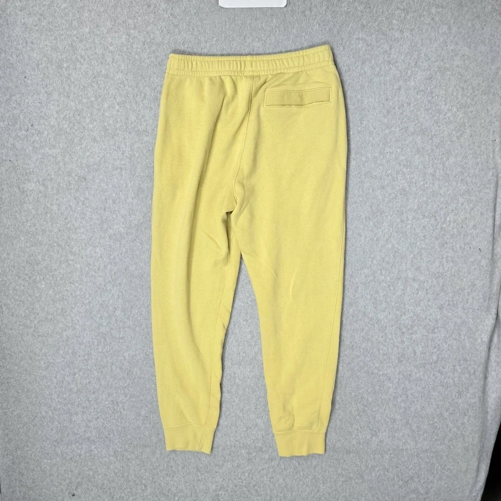 Nike Men Pants M Yellow Sweatpants‎ Fleece Swoosh BV2671-700 Logo 28